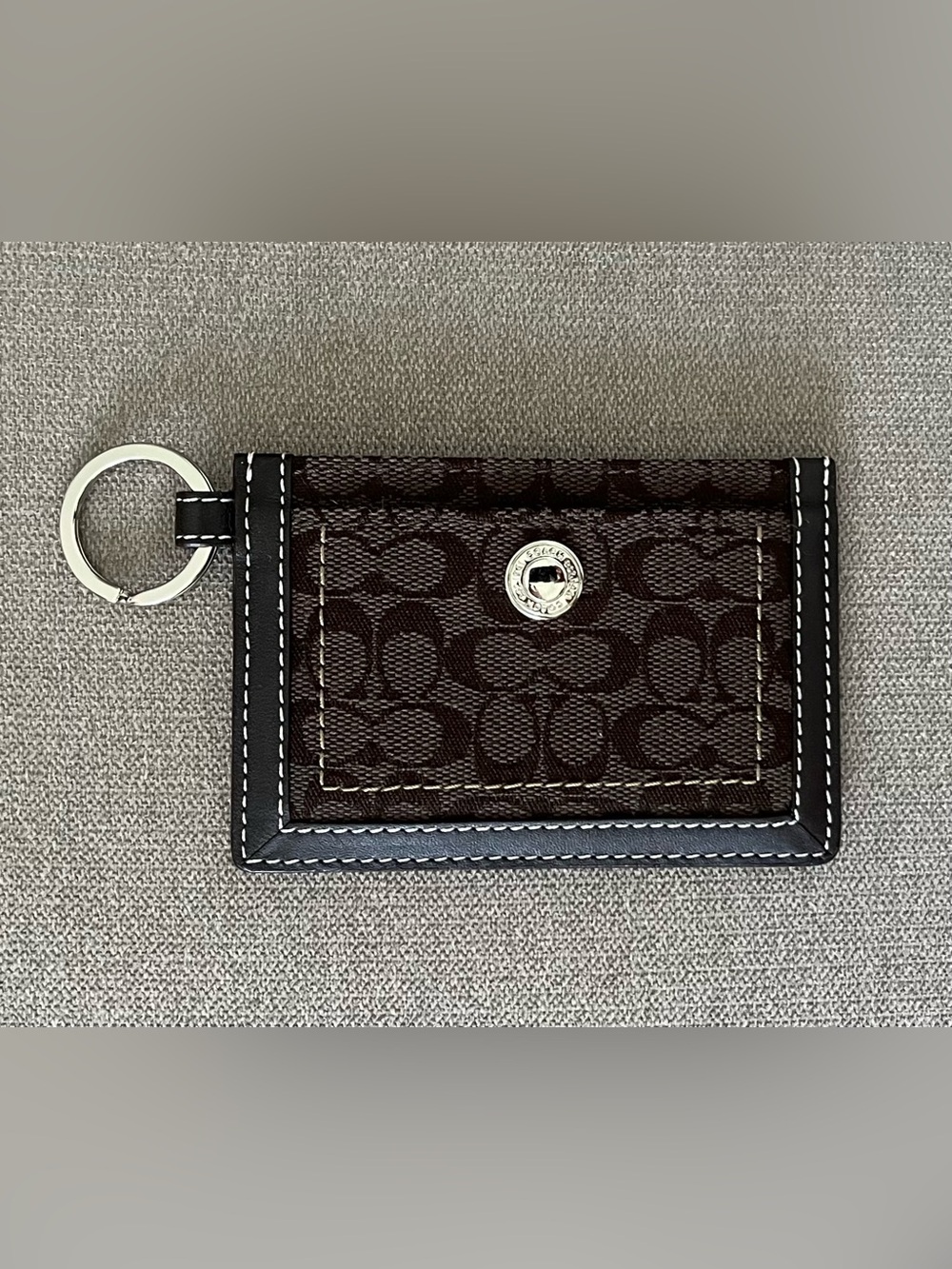 Coach card holder with keychain